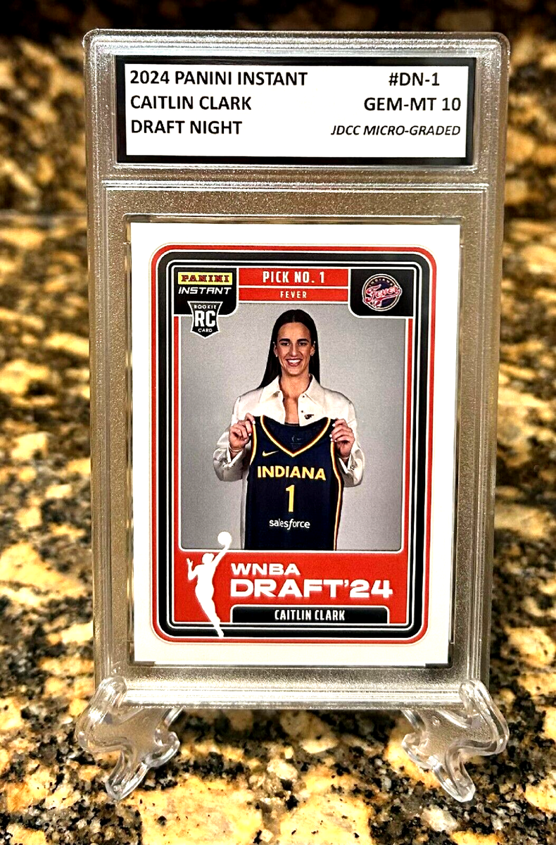 CAITLIN CLARK 2024 PANINI Graded GEM-MT 10 Draft Night ROOKIE CARD