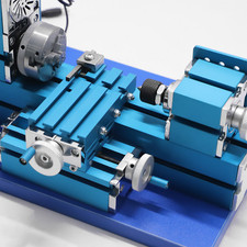 Mini Metal Lathe Machine 36W Metalworking Woodworking Benchtop DIY Education