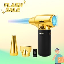 Cordless Electric Air Duster 3-Speed Portable Jet Blower Black Gold