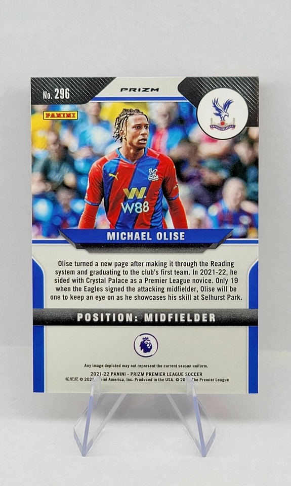 Ama Rc Card 2021 Panini Prizm Premier League Michael Olise Prizm Red Ice Rookie RC ...