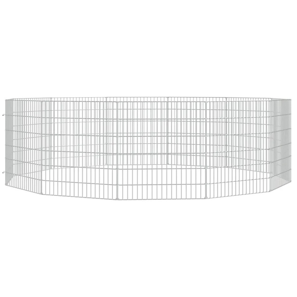 Small Animal Enclosure 12-Panel Pet Pen Rabbit Guinea Pig Run Cage ...