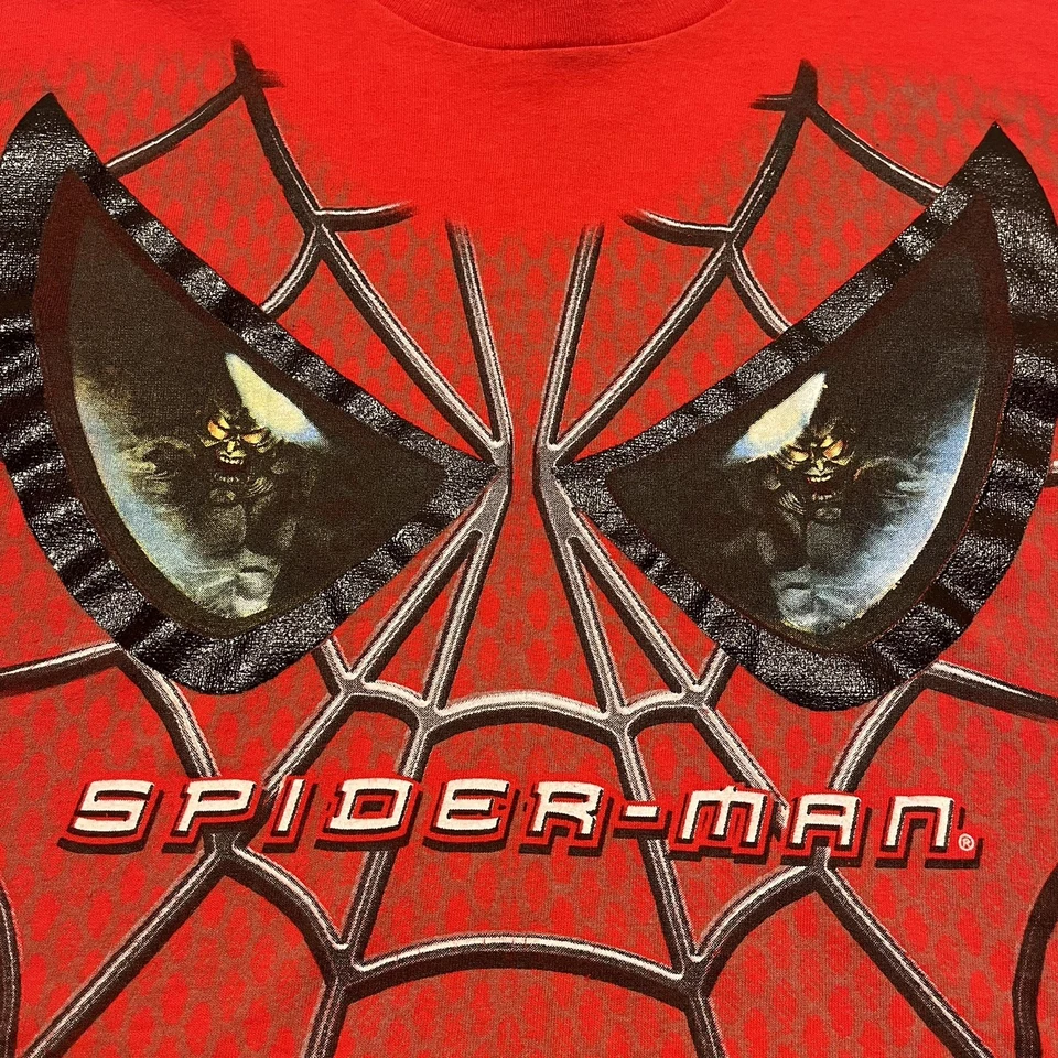 Camiseta De Colección Juvenil Grande Spiderman Película Promo 2002 Roja Limpia Niños De Colección Y2k Foto 3 de 4