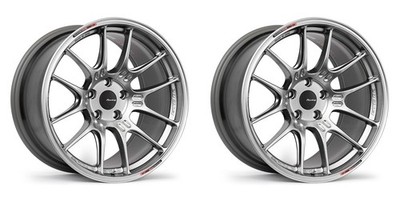 (2X) Enkei GTC02 Wheels [18x10.5 / 5x114.3 / ET:15 / CB:75] Hyper Silver