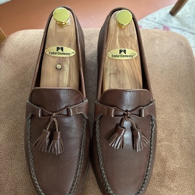 Allen Edmonds Urbino Men Tassel Loafers Sz 9D, Brown Made Italy (Retail $400)