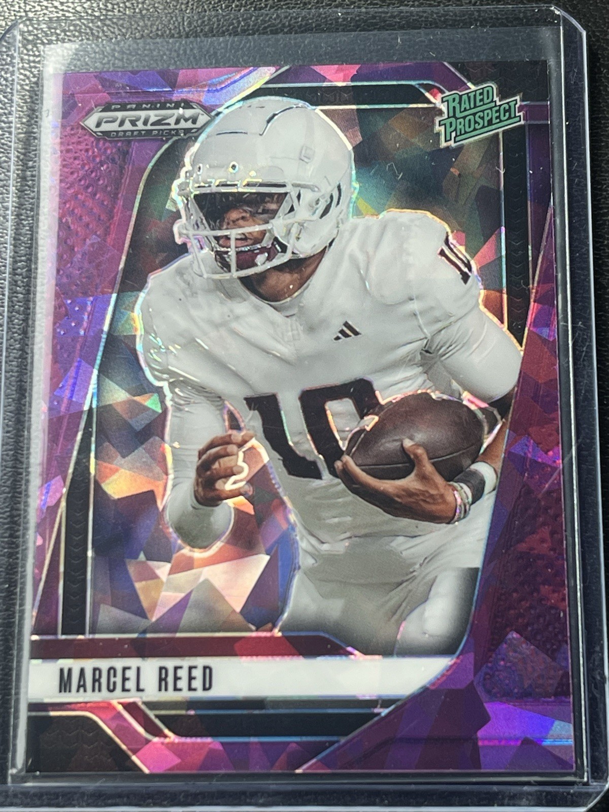 2025 Panini Prizm Draft Picks Marcel Reed Purple Ice Prizm /199 Rated Prospect