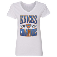 New York Basketball Fans Knicks 2026 Champions Ladies' V-Neck Tshirt