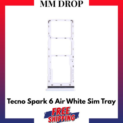Für Tecno Spark 6 Air Ersatz Sim Tray Halter Slot (weiß) - UK Verkäufer