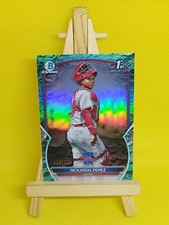 2023 Bowman #BCP-27 Rickardo Perez Chrome Aqua Lunar Crater Refractor #' 056/125