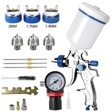 Lackierpistole HVLP Spritzpistole 3 Düsen Autolack Edelstahldüse