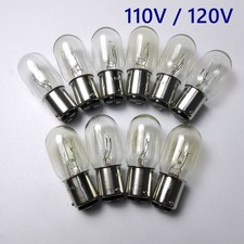 10 PCS Light Bulb BA15D 110V For Singer 221 Featherweight, 222, 301.