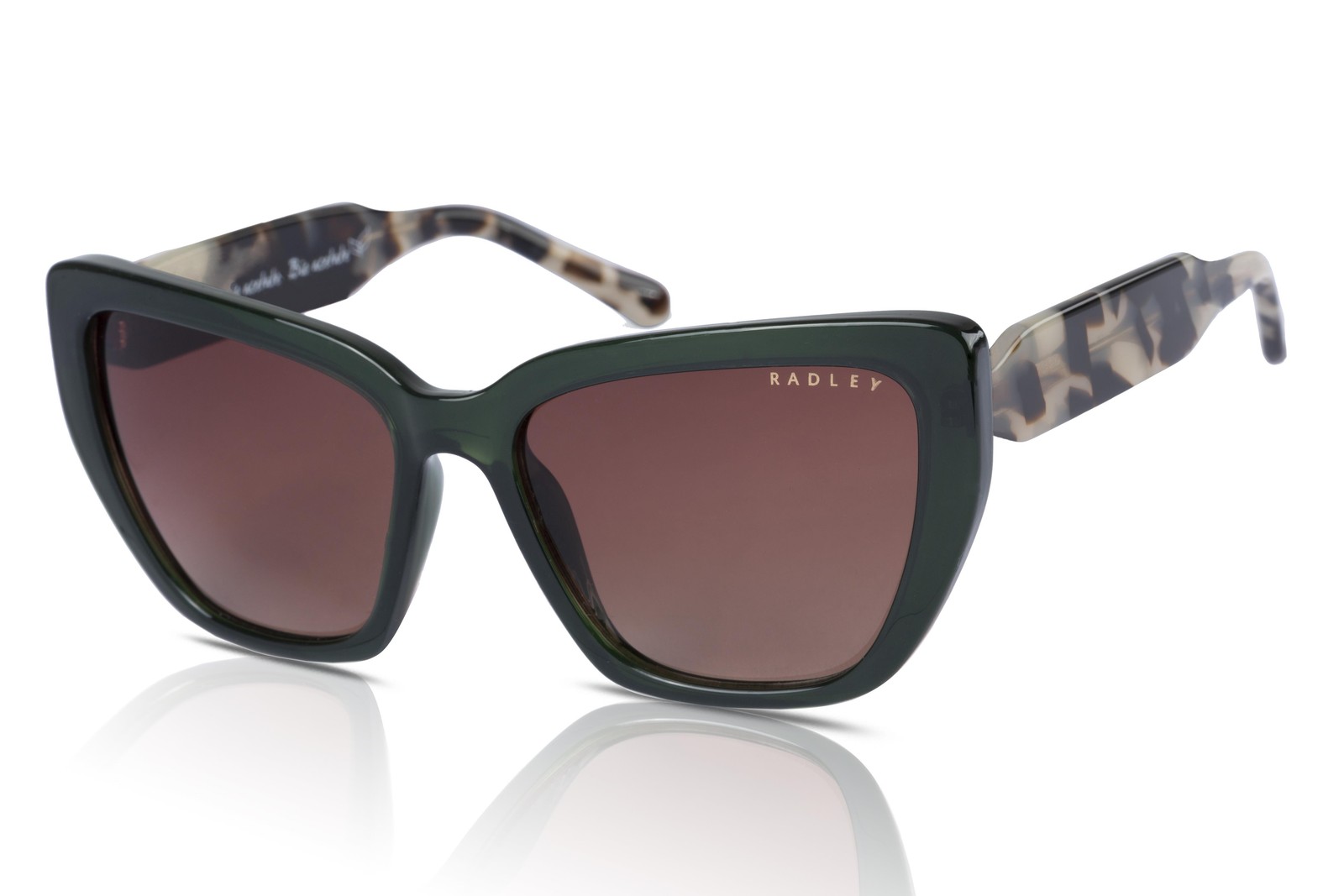 Radley Sunglasses Women's Montague RDS-6501 109 Palm Leaf Khaki/Brown Gradient