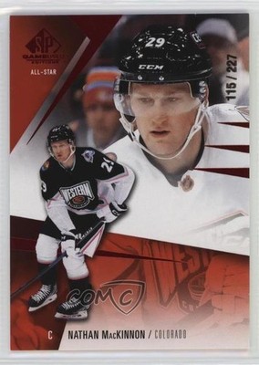 2023-24 Upper Deck SP Game Used All-Stars Red 115/227 Nathan MacKinnon #150 18d6