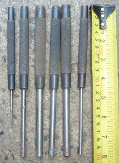 Job Lot of Long Engineers Punches Punch Tools