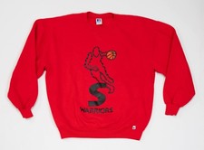 Vintage Russell Athletic Basketball Sweatshirt Men Size XL Red Warriors Made USA