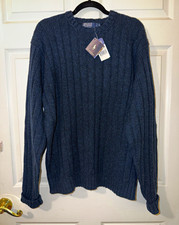 Vintage NWT Polo by Ralph Lauren Lambswool Silk Ribbed Crewneck Sweater XL