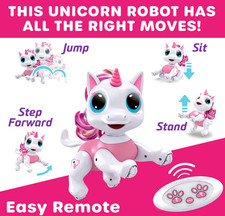 Interactive Robo Pet Unicorn Toy Kids Remote Control Robot Hand Gesture Recharge