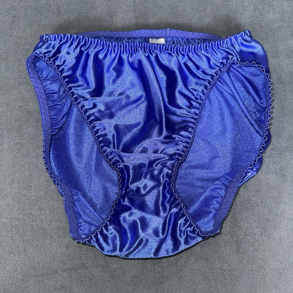 Bragas Victoria’s Secret de colección segunda piel satinada costura trasera púrpura pequeñas nuevas de stock Foto 3 de 4