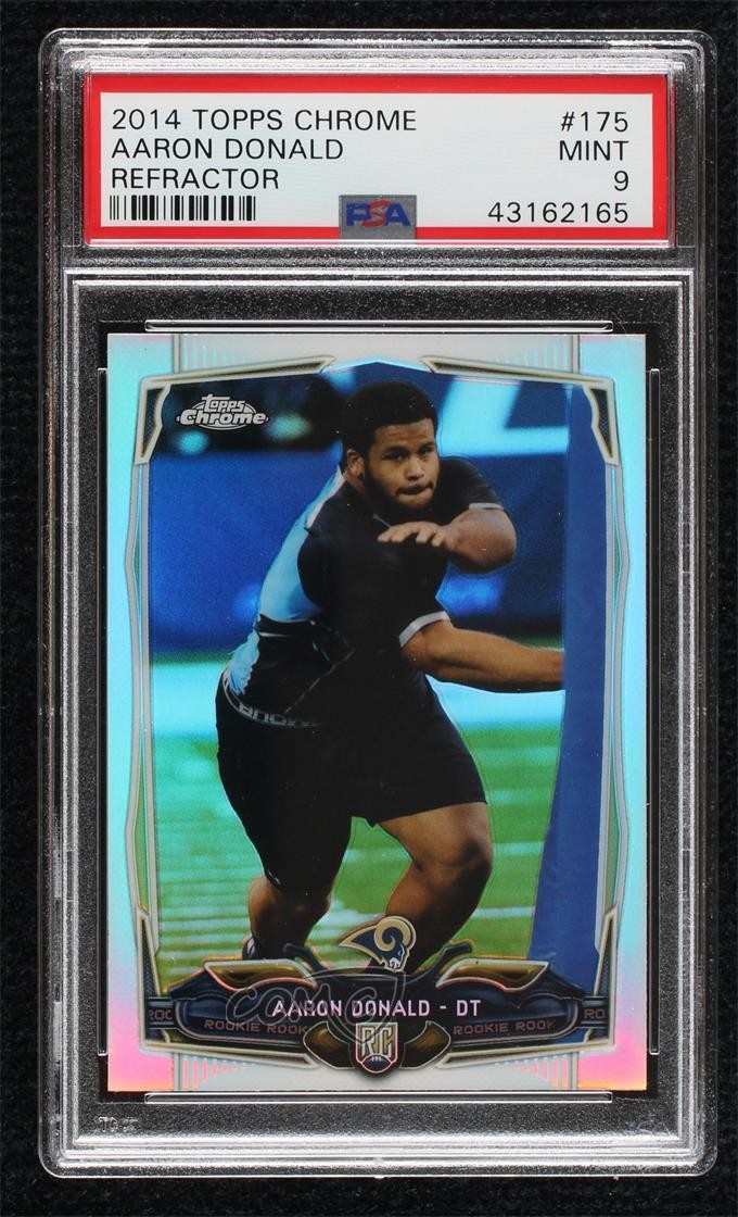 2014 Topps Chrome Refractor Aaron Donald #175 PSA 9 MINT tw0