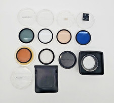 49mm Camera Len Lot of 8 Quantaray Vivitar Hoya/80A/81A/PL/FL-D/Cross Screen Etc