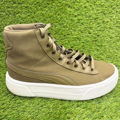 Puma Kaia Mid Platform Womens Size 9.5 Green White Athletic Shoes Sneakers