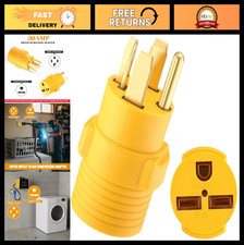 30 Amp Dryer to Welder Adapter NEMA 14-30P to 6-30R, 4 Prong to 3 Prong, RV EV C