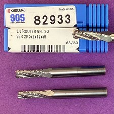 KYOCERA SGS  5mm Solid Carbide Router Burr 82933  5 X 6 X 15 X 50 Machinist