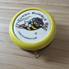 1998 PLAYMAXX TURBO BUMBLE BEE YOYO BLACK & YELLOW STRING AMA PLASTICS