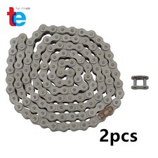 2 PACK #80 Heavy Duty Roller Chain × 10 Feet With 1 Connector