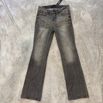 WHBM White House Black Market Womens Jean 10 Obsidian Blk Gray Boot Mid Rise New