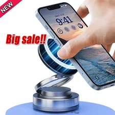 360° Vacuum Magnetic Phone Holder - Suction Cup Car Mount with Foldable Stand