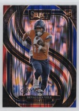 2024 Panini Select Premier Level Red & Blue Shock Prizm Devaughn Vele #150 0nr3