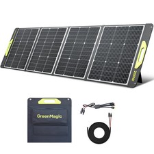 200W Portable Solar Panel, 200W Foldable Solar Panel Lightweight with Kicksta...