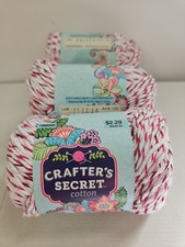 Crafters Secret Cotton Yarn Shaded Crimson Lo...
