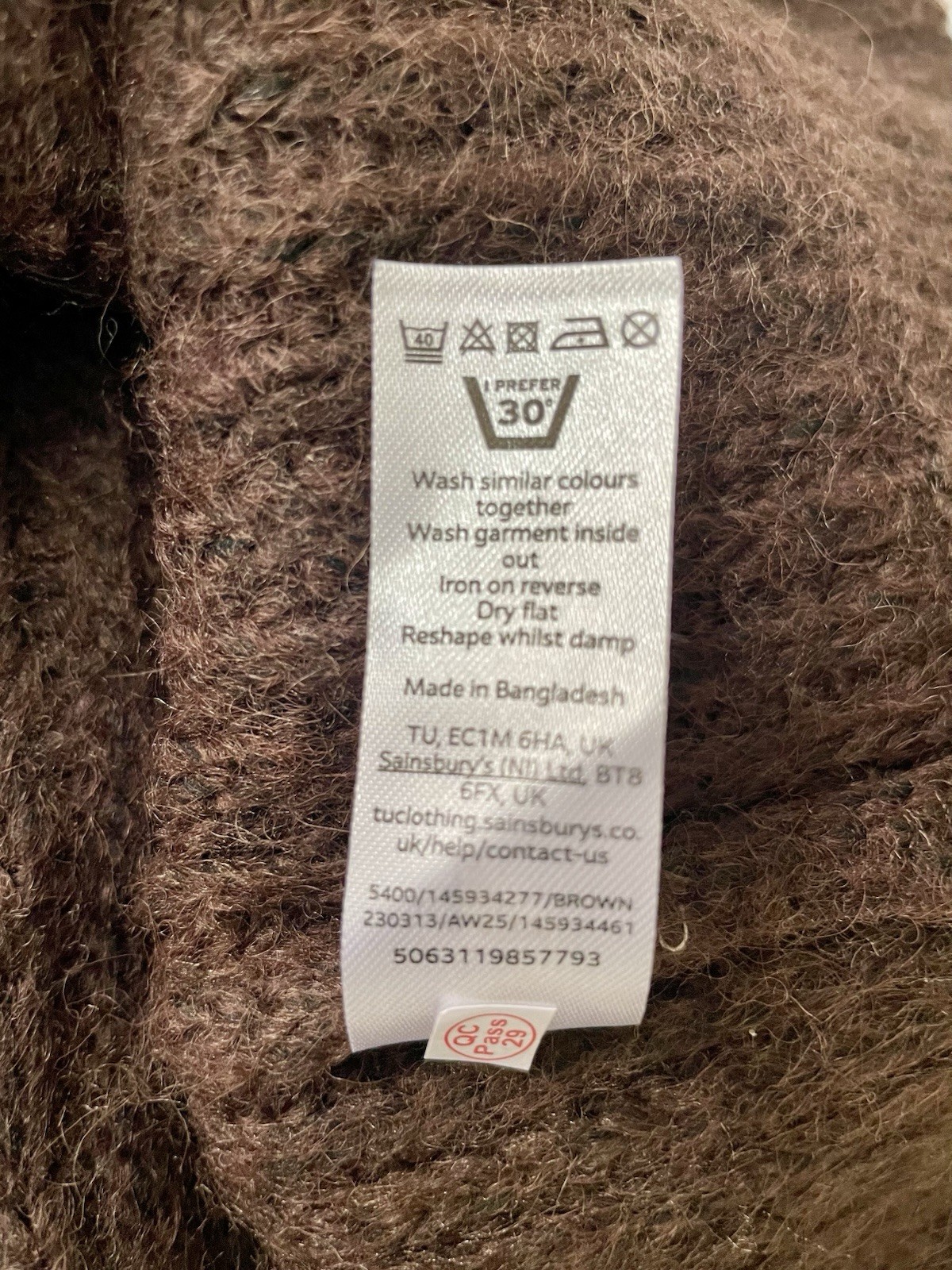 Brand New TU Brown Men’s Jumper / Zip Top / Pullover- UK Size L - RRP £24.00 image 6