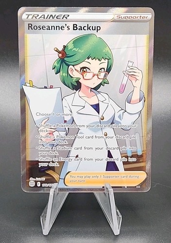Roseanne's Backup 172/172 Sword Shield Brilliant Stars Full Art Pokemon Trainer - Picture 1 of 4