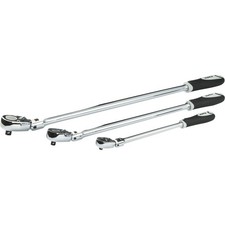 Klutch Flex Head Ratchet Set 3-pc. 14in. 38in. And 12in. Drive