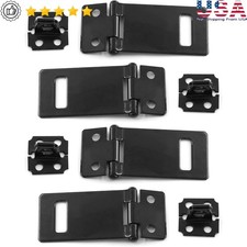 Heavy Duty Iron Lock Hasp W/ Mounting Screws Doors Cabinets Toolboxes Security