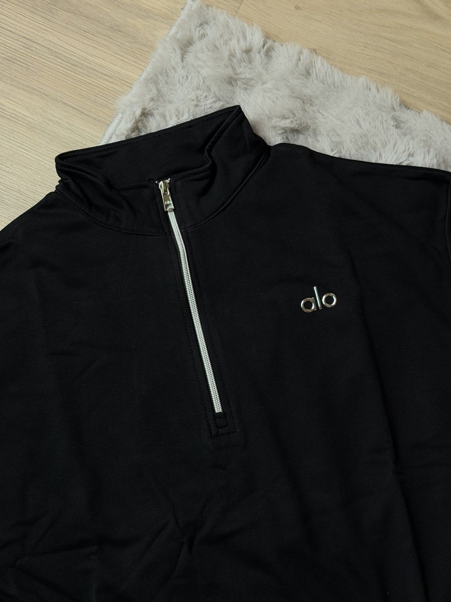 Size Small - ALO Yoga Black Quarter Zip Sweatshirt Fitness