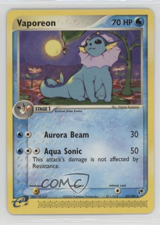 Vaporeon Pokemon EX Sandstorm #25 2003