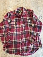 Vintage Field Stream Flannel Shirt Mens Medium Heavy Cotton Red Plaid