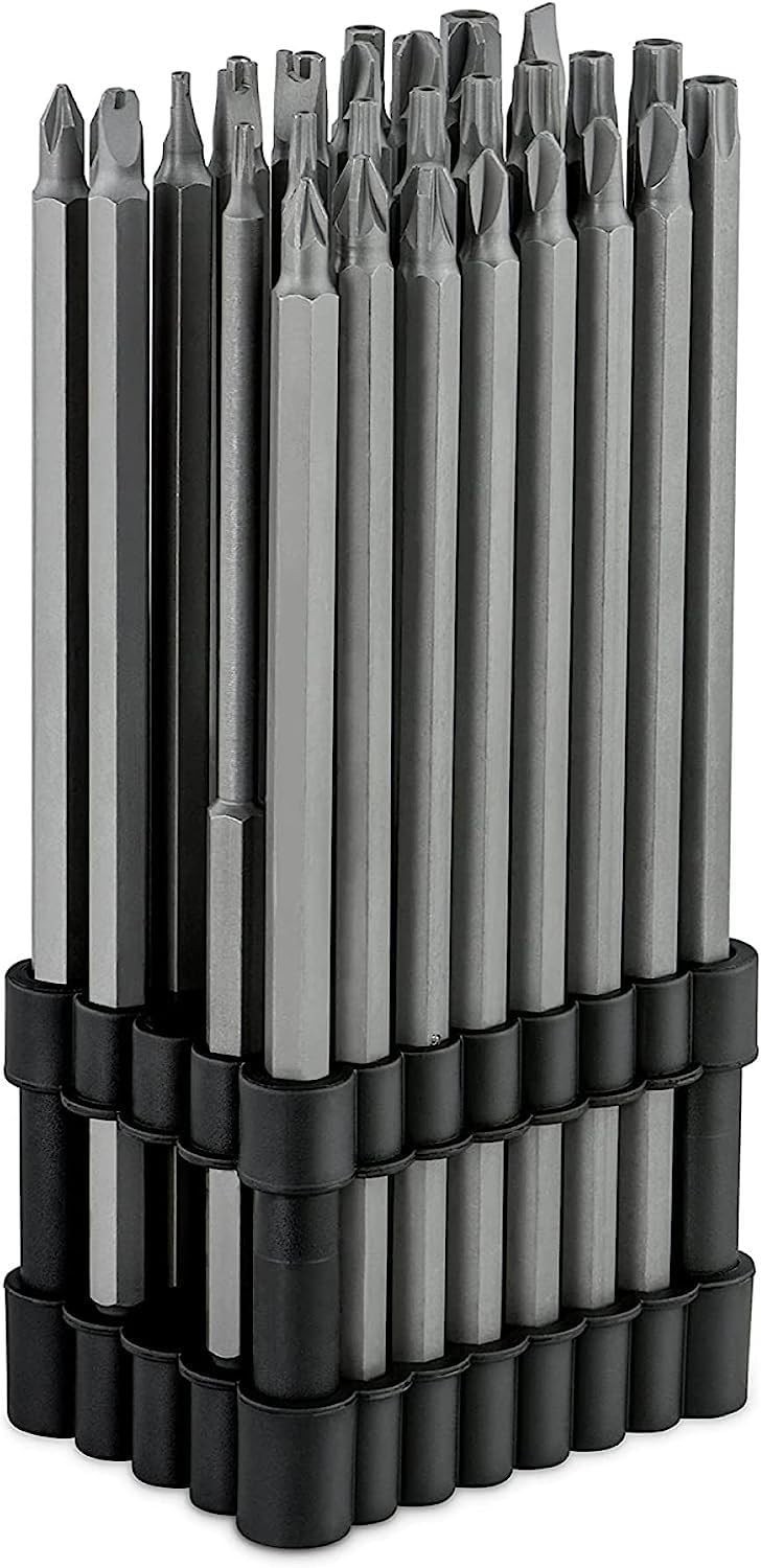 NEIKO 10224A 32-Piece 1/4-Inch Extra Long Security Bit Set for Drills