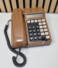 Vintage Telefon Braun LCD Display Schloss Schlüssel Retro 80er 90er Dekoration