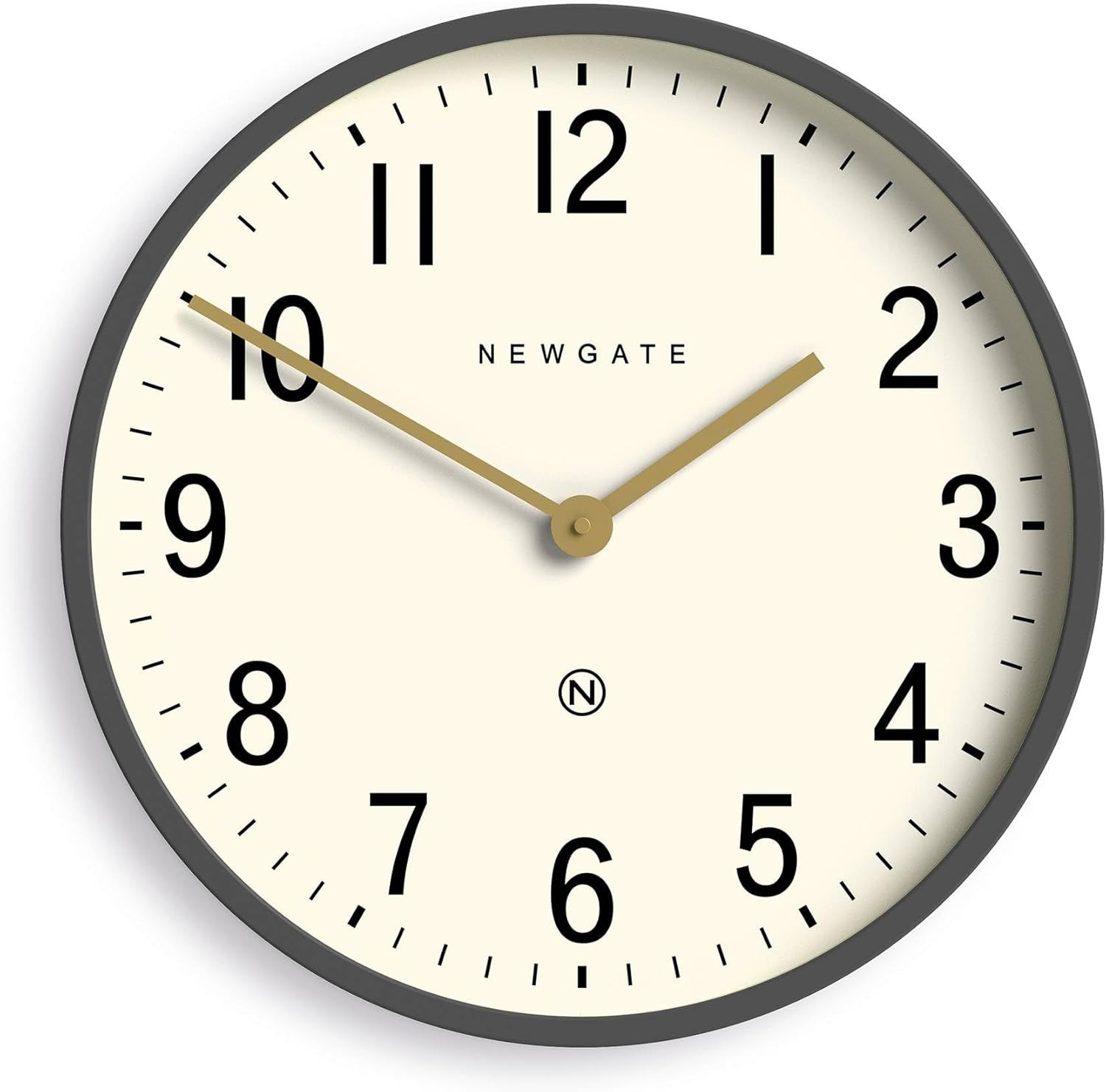 Mr Edwards 17.5" Mid Century Modern Wall Clock - Gray Metal Case