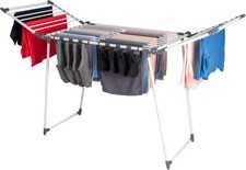 Image of Large Folding Winged Clothes Airer Drying Rack - Laundry Dryer Indoor/Outdoor