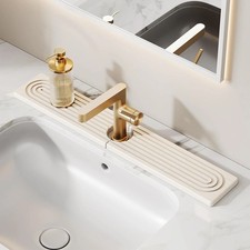 23.6 Inch Stone Faucet Mat for Kitchen Sink Splash Guard, Diatomite Sink Protect