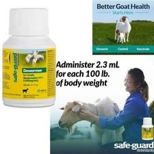 Merck Safe-Guard Goat Dewormer, 125mL fenbendazole  （1 Pack）
