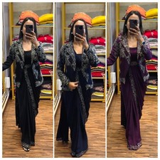 SAREE BLOUSE READYMADE DESIGNER SARI CHOLI INDIAN PARTY WEAR BOLLYWOOD DRESS