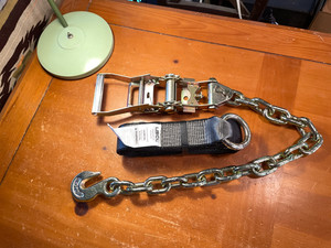 US Cargo Control 2" Ratchet Tie Down Strap Chain Ends 12' 10,000 lb NEW