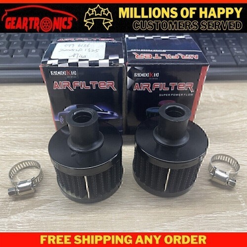 2x Se adapta a filtro de admisión de aire frío de 12 mm turbo ventilación cárter coche respirador válvula cala! - Imagen 2 de 16