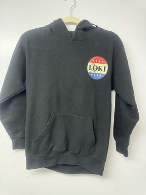 Hot Topic Marvel Loki Believe Hoodie XS Black Sweatshirt Villain Disney Park N